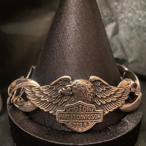 Harley-Davidson Silver Eagle Men's Bracelet - Picture 6 of 7